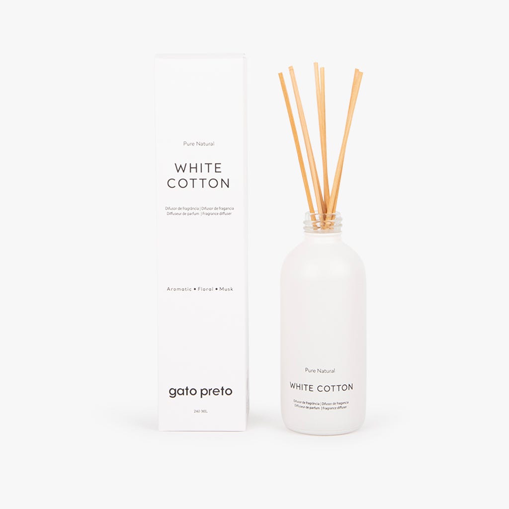 Difusor white cotton 240ml PURE NATURAL