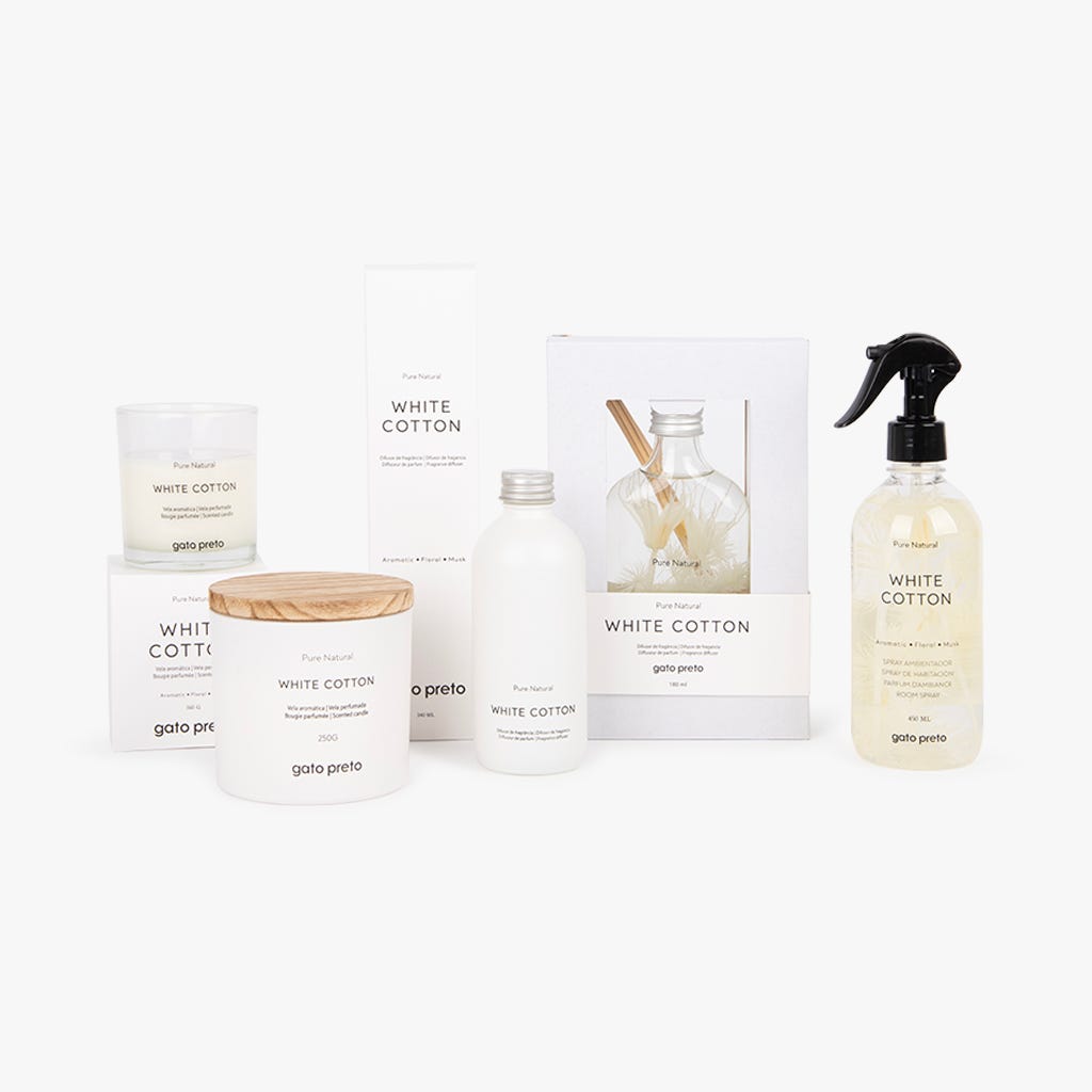 White cotton diffuser 180ml PURE NATURAL