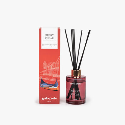 Difusor de Pauzinhos Musky Cedar 100ml HOMAGE