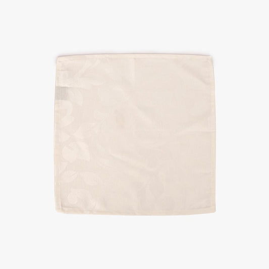 2 Pearl Leaf Jacquard Napkins 45x45 WHISPER