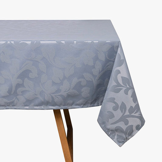 Mantel Jacquard Hojas Azul 160x160 WHISPER