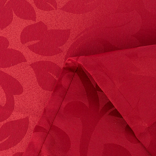 Toalha de Mesa Quadrada Jacquard Folhas Bordô WHISPER