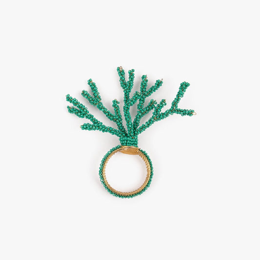Turquoise seaweed napkin ring MAR