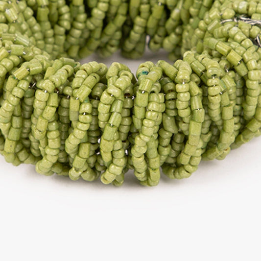 Green bead napkin ring BEAD