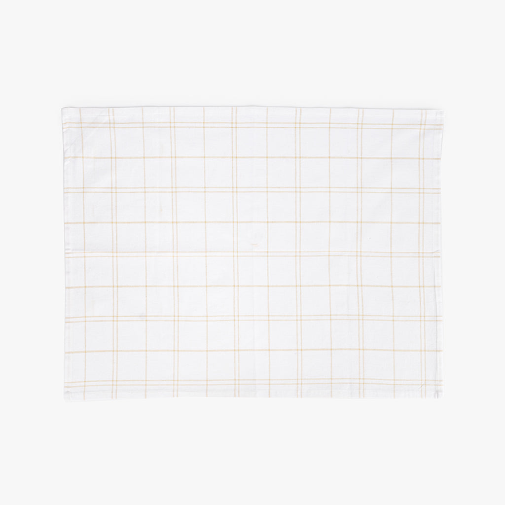 Conjunto de dois panos de Cozinha Xadrez Bege e Branco EVERYDAY
