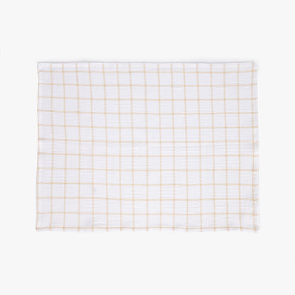 Conjunto de dois panos de Cozinha Xadrez Bege e Branco EVERYDAY