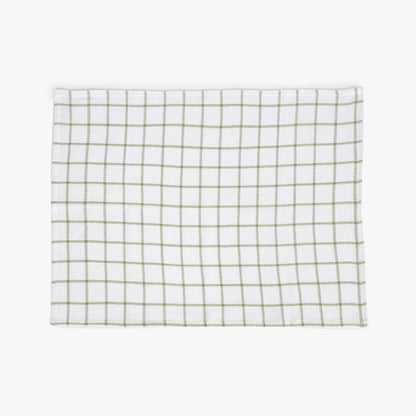 Conjunto de dois panos de Cozinha Xadrez Verde e Branco EVERYDAY