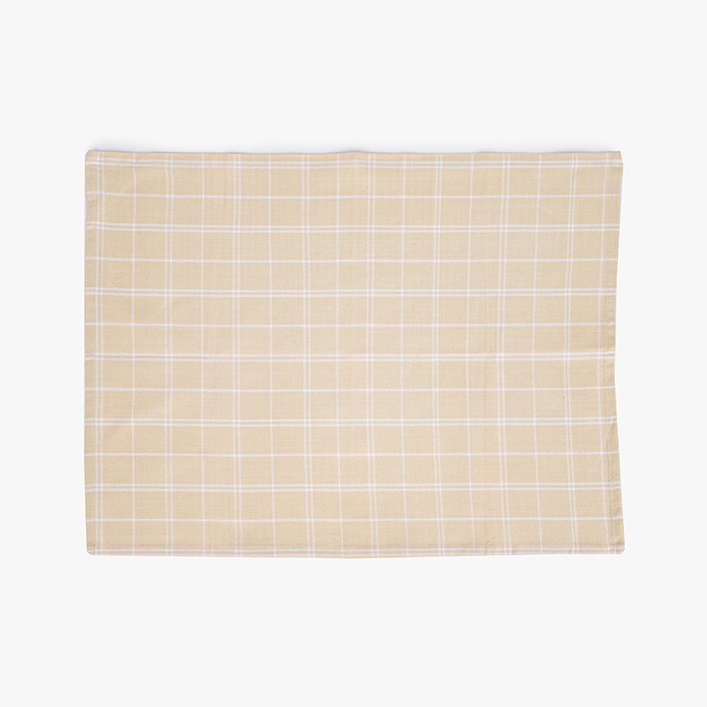 Conjunto de dois panos de Cozinha Xadrez Bege, Bordeaux e Branco CHECKS