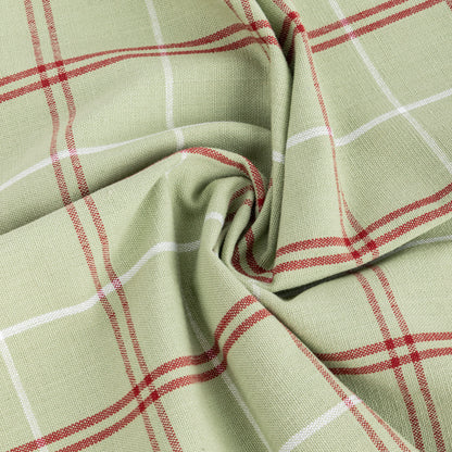 Conjunto de dois panos de Cozinha Xadrez Verde, Bordeaux e Branco CHECKS