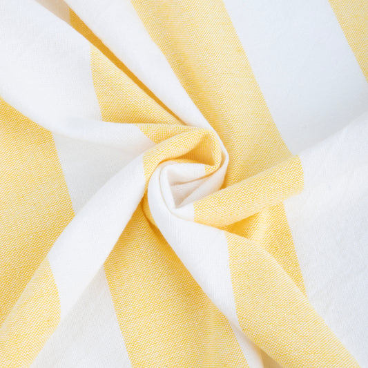 Conjunto de dois Panos de Algodão Riscas Amarelo e Laranja TÂNGER