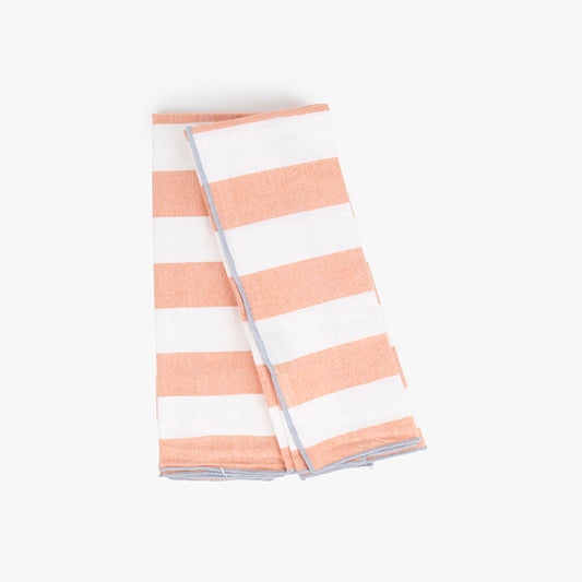 Conjunto de 2 Panos de Algodão Riscas Laranja e Azul TÂNGER