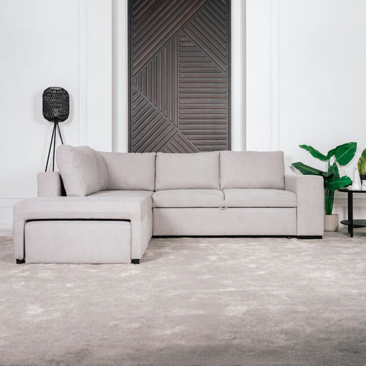 Sofá - cama de canto de 4 lugares com puff e arrumação extra – ZurieC999AFSRG3810_C24