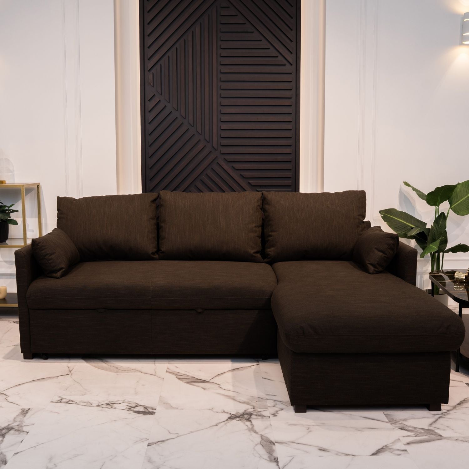 Sofá - cama de 4 lugares com chaise longue e arrumação – OrlandoC801BFSRG1942_C24