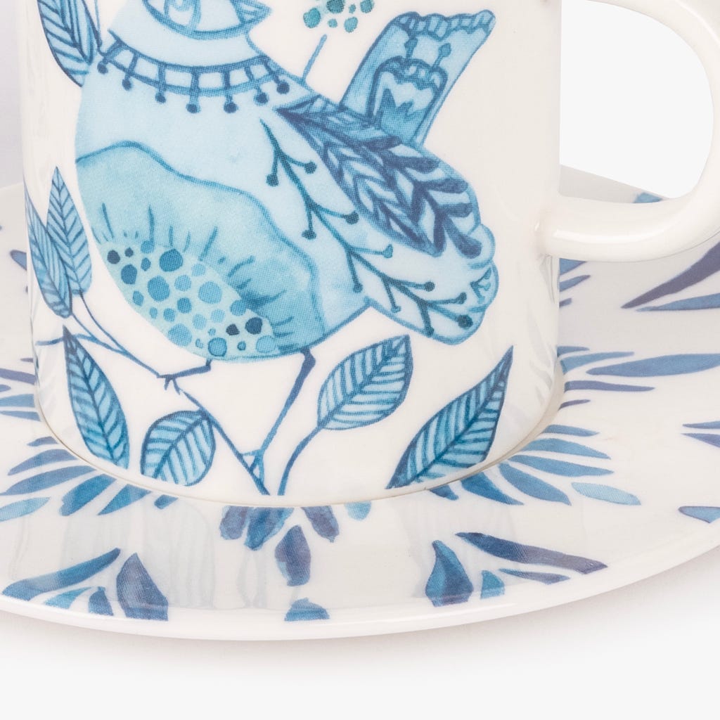 2 chávenas de café BLUE BIRD - Gato Preto