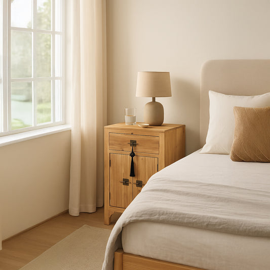 Mesa de Cabeceira Oriental Madeira OSAKA