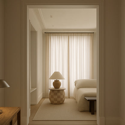 Mesa de Apoio Madeira y Cuerda 60x60x46 VEREDA