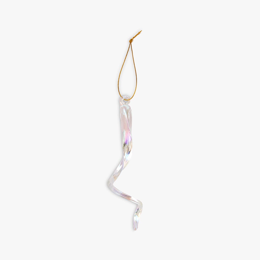 Enfeite Estalagmite vidro 14cm