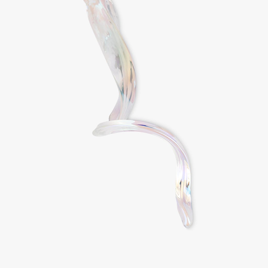 Enfeite Estalagmite vidro 14cm