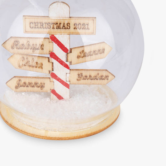 Plaque de direction en boule de verre 8 cm