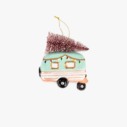 Adorno Camión Árbol Rosa 10cm KITSCH