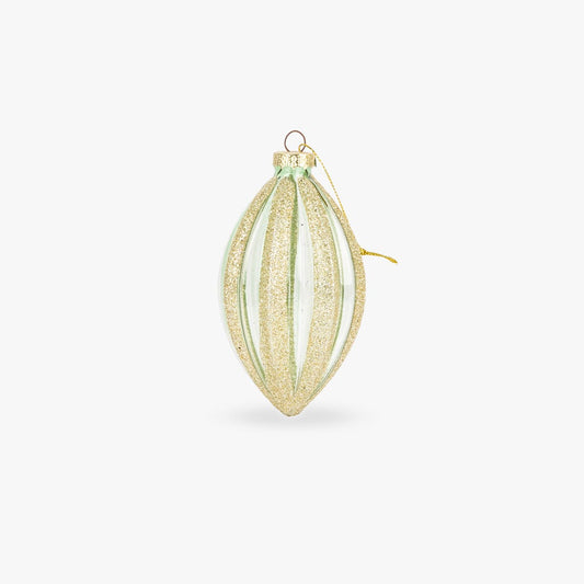 Bola Vidro Lágrima Verde 14cm COZY