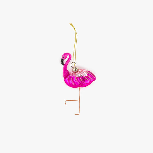 Adorno flamenco de cristal rosa 8cm KITSCH