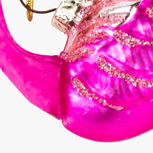 Adorno flamenco de cristal rosa 8cm KITSCH