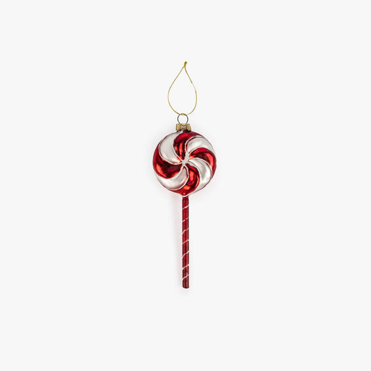 Adorno Piruleta Rojo y Blanco 16cm COZY