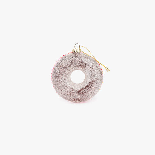 Ornement en verre Donut rose 9cm KITSCH