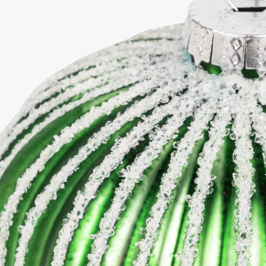 Boule de Verre Goutte Verte 11cm COZY