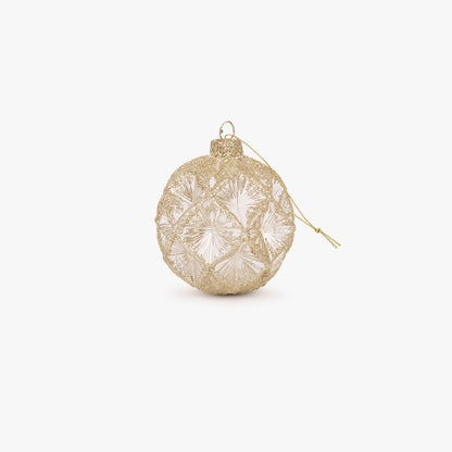Boule en Verre Dorée 8cm NEW BRIGHT