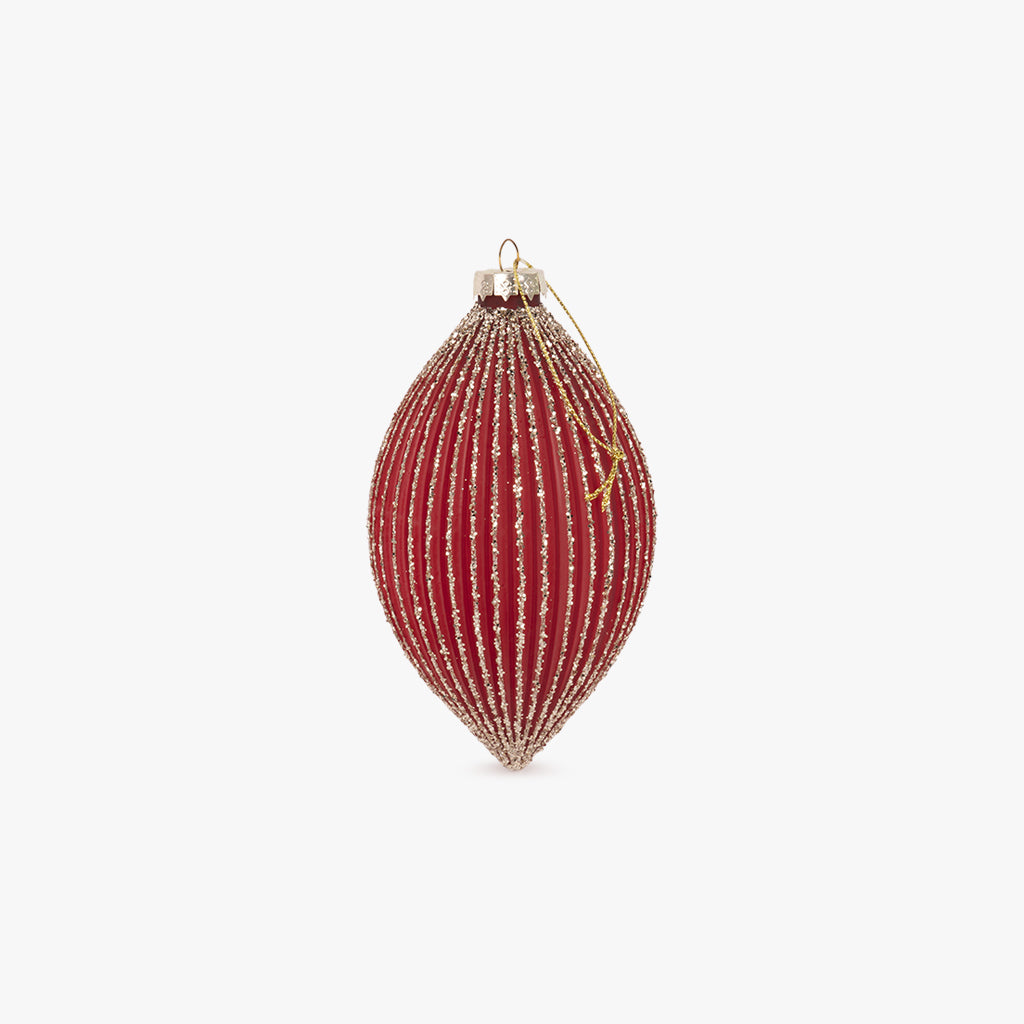 Goutte en Verre Rouge 14cm NEW BRIGHT