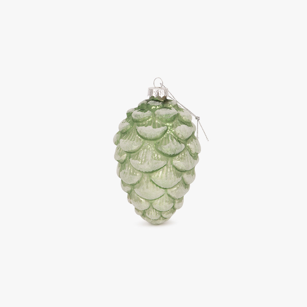Pomme de pin verte 13cm COZY