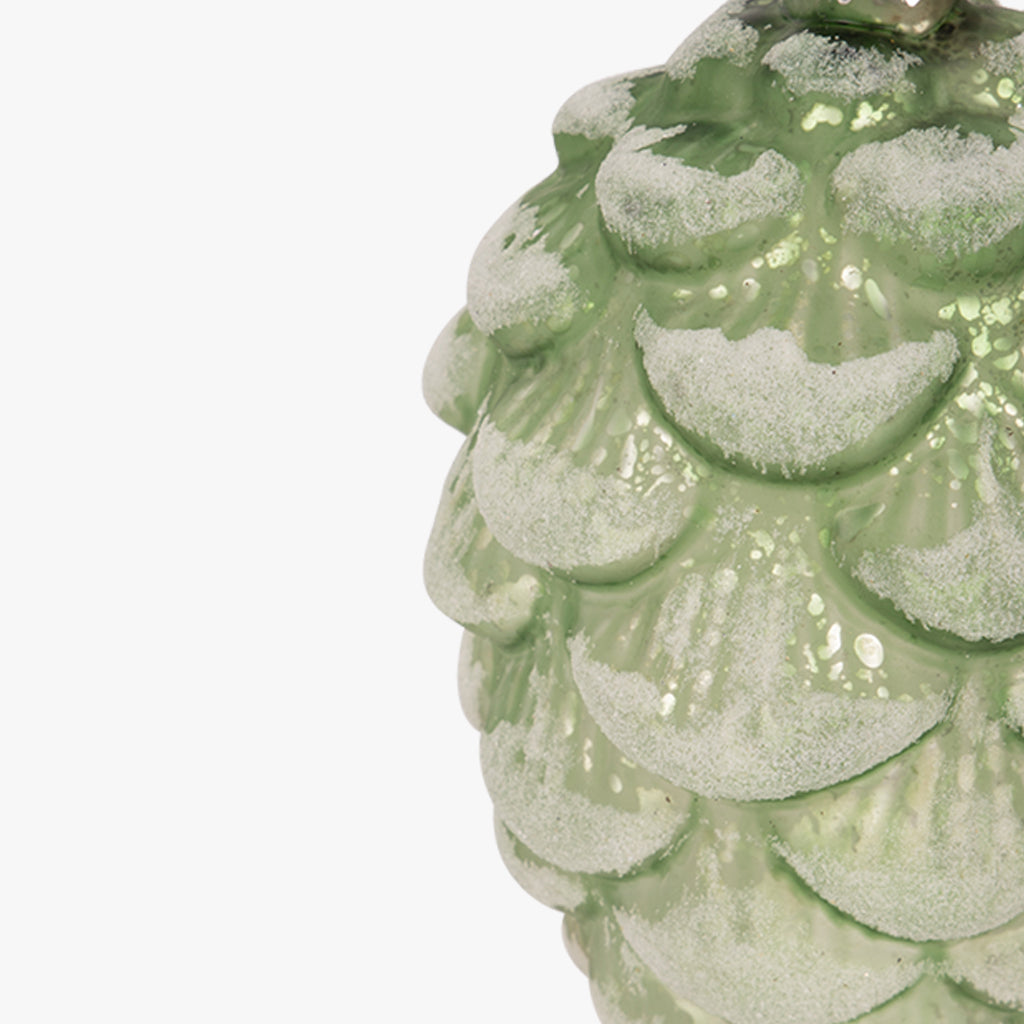 Pomme de pin verte 13cm COZY