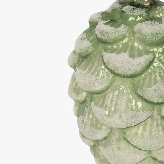 Pomme de pin verte 13cm COZY