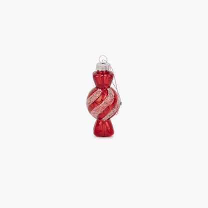 Ornement en verre rouge 9,5cm KITSCH
