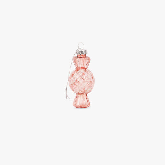 Ornement en verre rose bonbon 9,5cm KITSCH