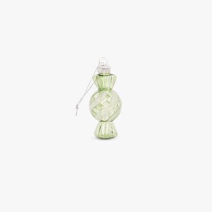 Ornement en verre bonbon vert 9.5cm KITSCH