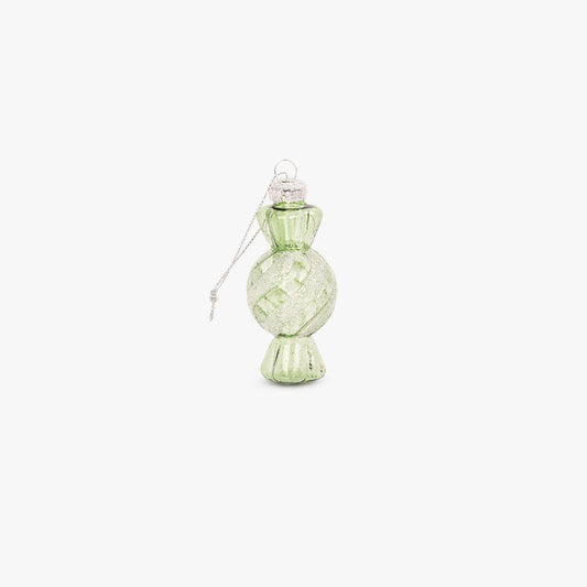 Ornement en verre bonbon vert 9.5cm KITSCH