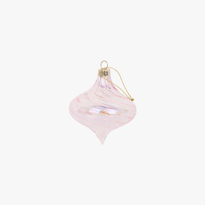Boule de verre rose 8cm NEW BRIGHT