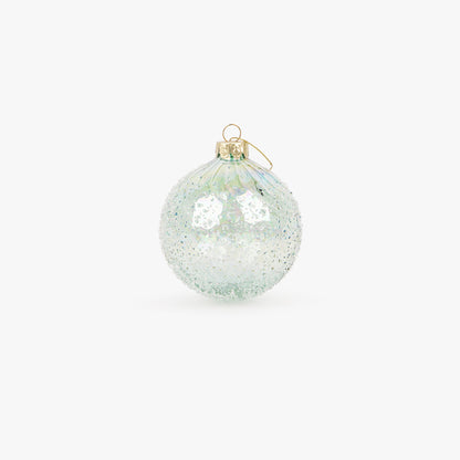 Boule en verre vert d'eau 8cm NEW BRIGHT