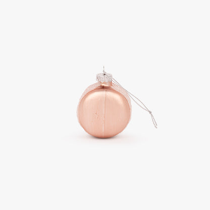 Ornement en verre Macaron rose 6cm KITSCH