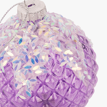 Boule en Verre Lilas 8 cm NEW BRIGHT