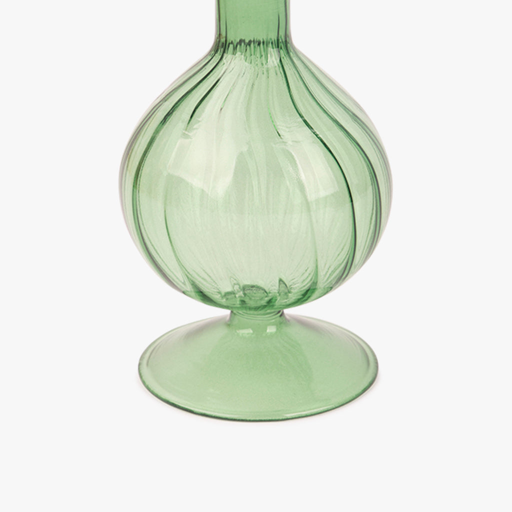 Castiçal vidro verde NEW BRIGHT
