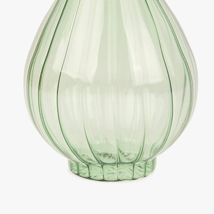Green Glass Vase 18 cm NEW BRIGHT