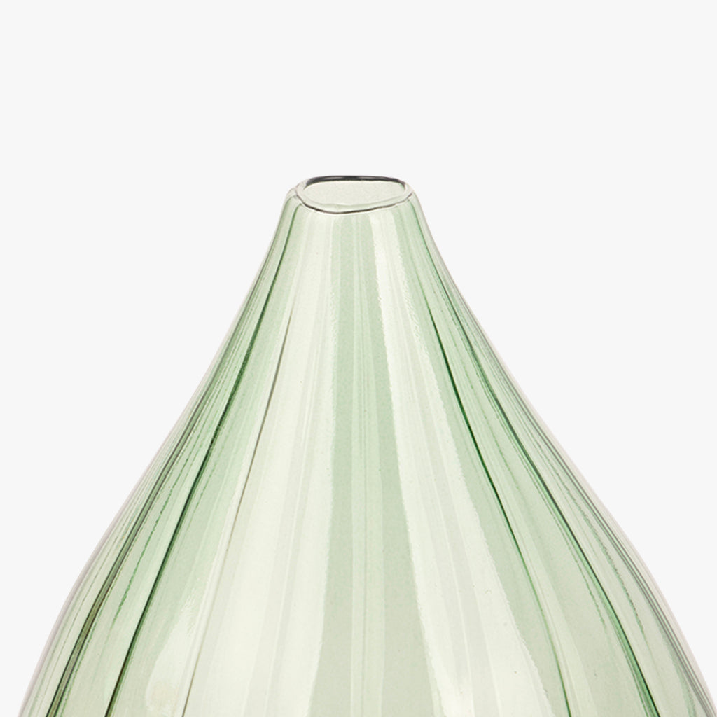 Green Glass Vase 18 cm NEW BRIGHT