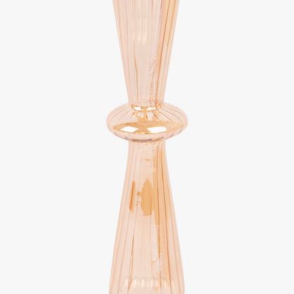 Castiçal vidro dourado NEW BRIGHT