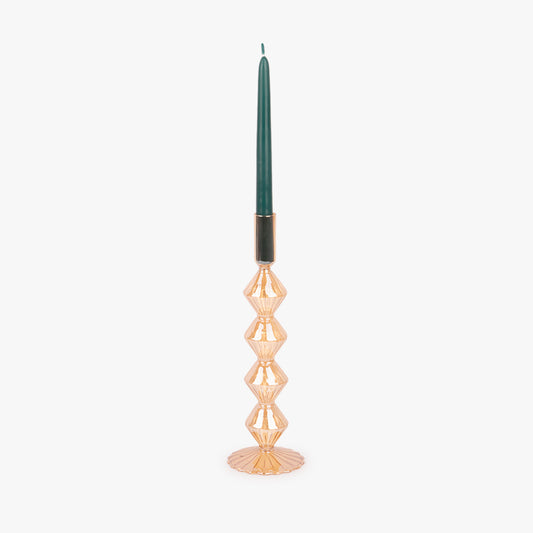 Golden Glass Candleholder 30 cm NEW BRIGHT