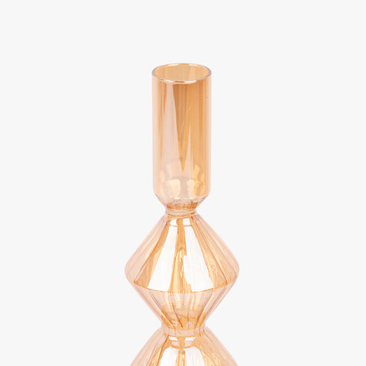 Golden Glass Candleholder 30 cm NEW BRIGHT