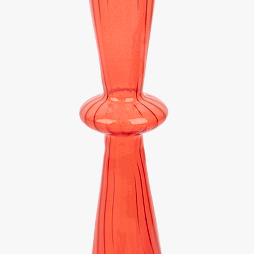 Castiçal vidro vermelho COZY